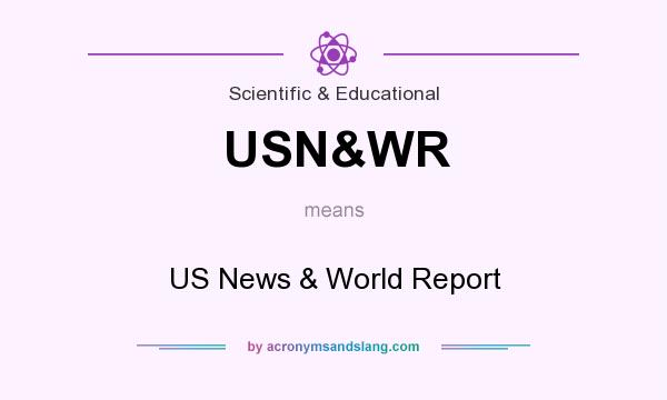 What does USN&WR mean? It stands for US News & World Report