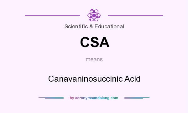 What does CSA mean? It stands for Canavaninosuccinic Acid