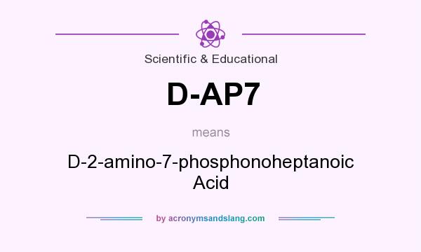 What does D-AP7 mean? It stands for D-2-amino-7-phosphonoheptanoic Acid