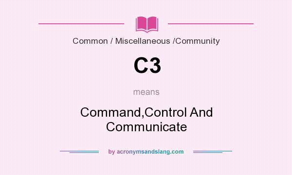 What does C3 mean? It stands for Command,Control And Communicate