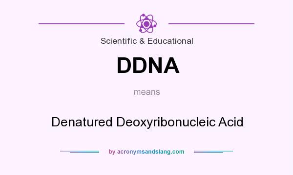 What does DDNA mean? It stands for Denatured Deoxyribonucleic Acid