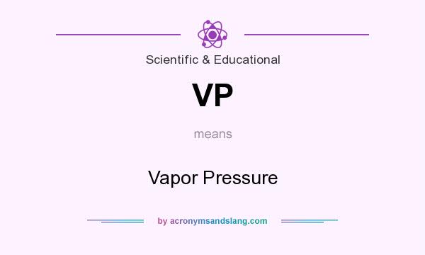 What does VP mean? It stands for Vapor Pressure