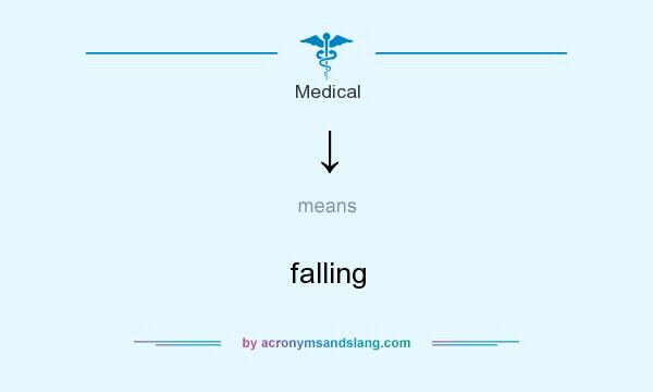 What does ↓ mean? It stands for falling