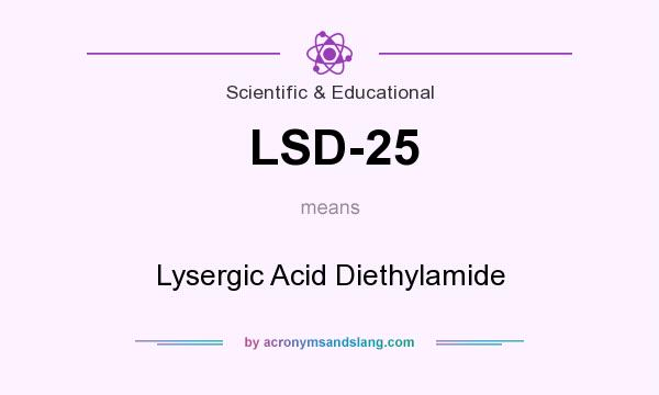 What does LSD-25 mean? It stands for Lysergic Acid Diethylamide