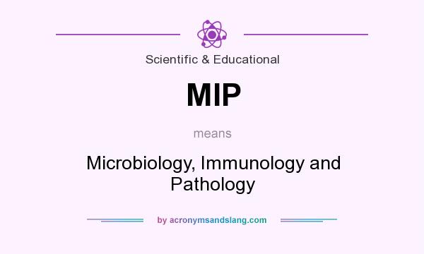 What does MIP mean? It stands for Microbiology, Immunology and Pathology