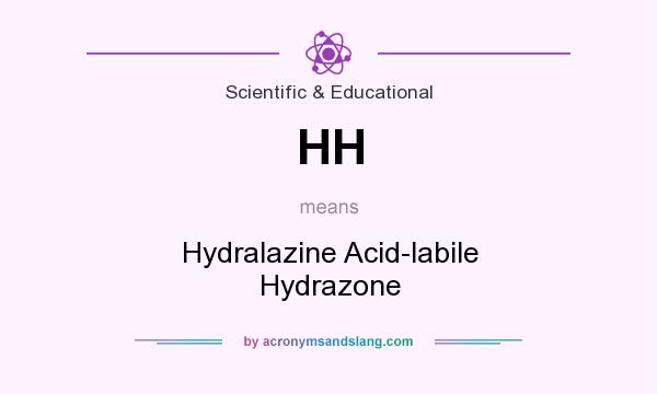 What does HH mean? It stands for Hydralazine Acid-labile Hydrazone