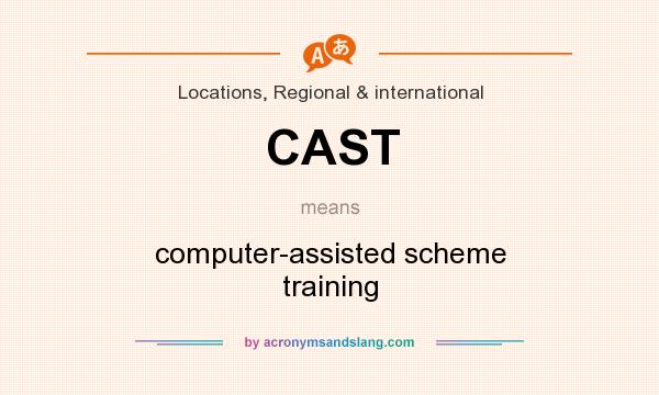 What does CAST mean? It stands for computer-assisted scheme training