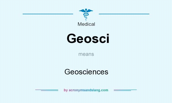 What does Geosci mean? It stands for Geosciences