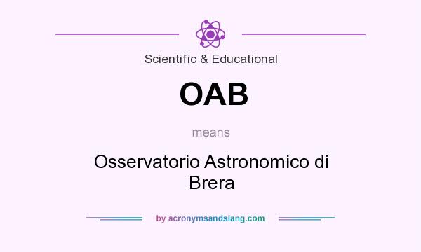 What does OAB mean? It stands for Osservatorio Astronomico di Brera