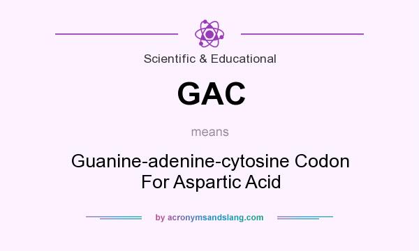 What does GAC mean? It stands for Guanine-adenine-cytosine Codon For Aspartic Acid