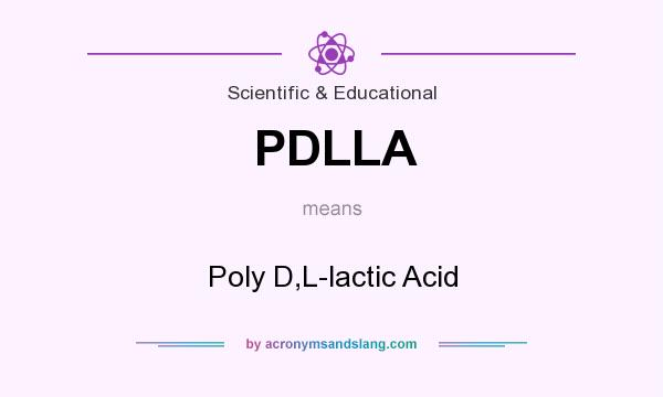 What does PDLLA mean? It stands for Poly D,L-lactic Acid