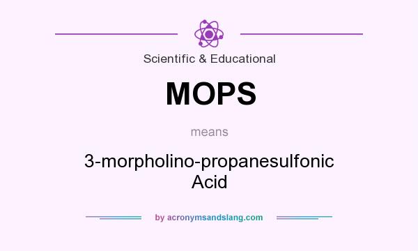 What does MOPS mean? It stands for 3-morpholino-propanesulfonic Acid