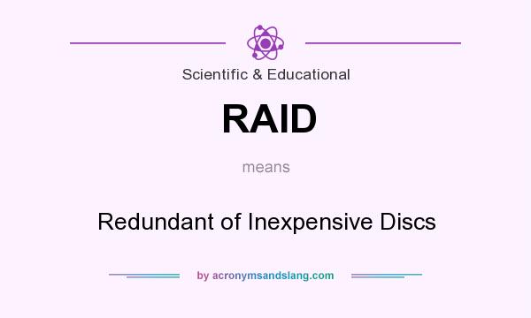 What does RAID mean? It stands for Redundant of Inexpensive Discs