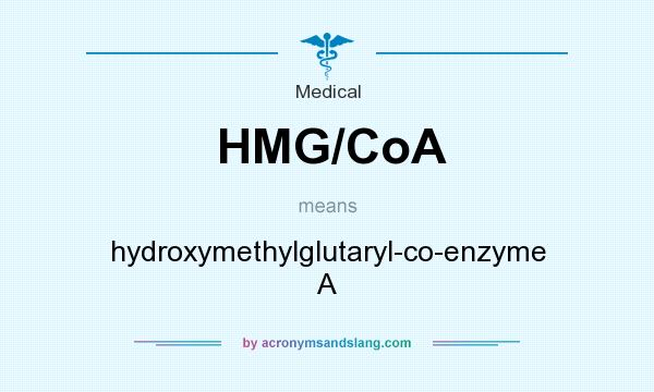 What does HMG/CoA mean? It stands for hydroxymethylglutaryl-co-enzyme A