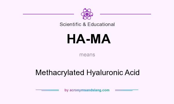 What does HA-MA mean? It stands for Methacrylated Hyaluronic Acid