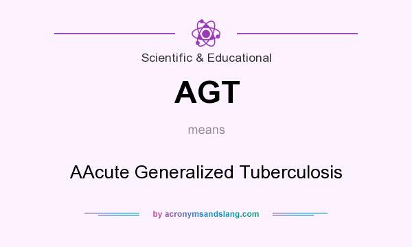 What does AGT mean? It stands for AAcute Generalized Tuberculosis
