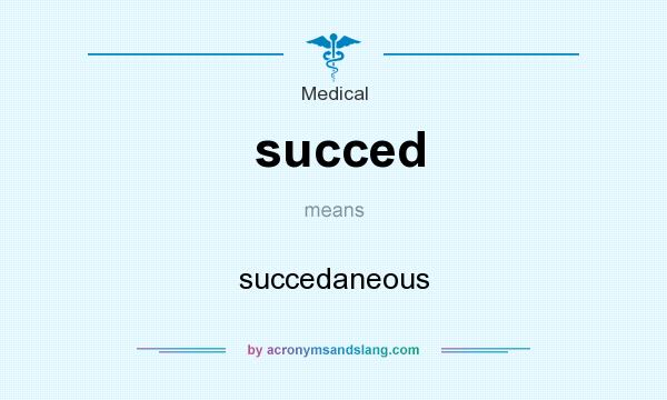 What does succed mean? It stands for succedaneous