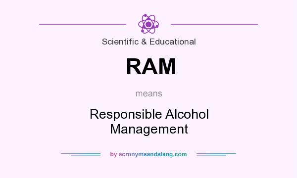 What does RAM mean? It stands for Responsible Alcohol Management