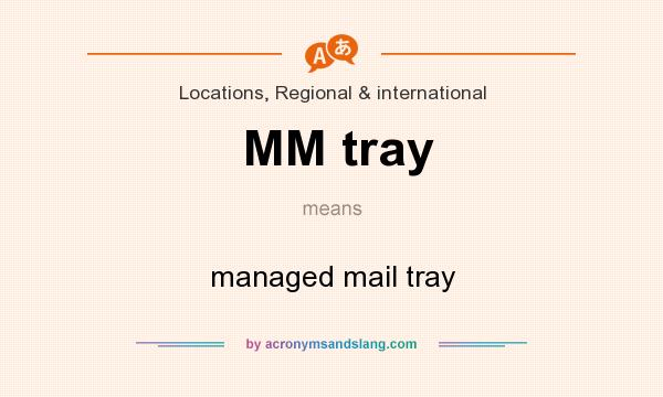 What does MM tray mean? It stands for managed mail tray