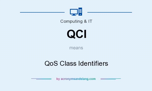 What does QCI mean? It stands for QoS Class Identifiers