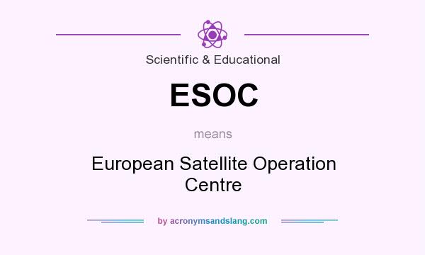What does ESOC mean? It stands for European Satellite Operation Centre