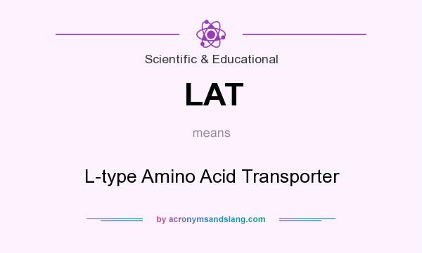 What does LAT mean? It stands for L-type Amino Acid Transporter