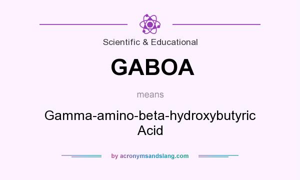 What does GABOA mean? It stands for Gamma-amino-beta-hydroxybutyric Acid