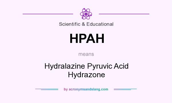 What does HPAH mean? It stands for Hydralazine Pyruvic Acid Hydrazone