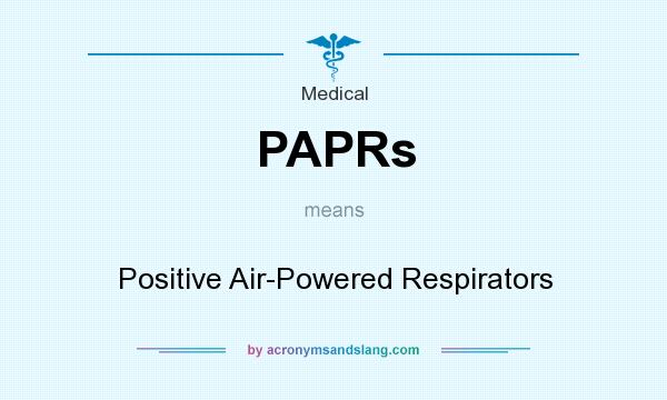 What does PAPRs mean? It stands for Positive Air-Powered Respirators