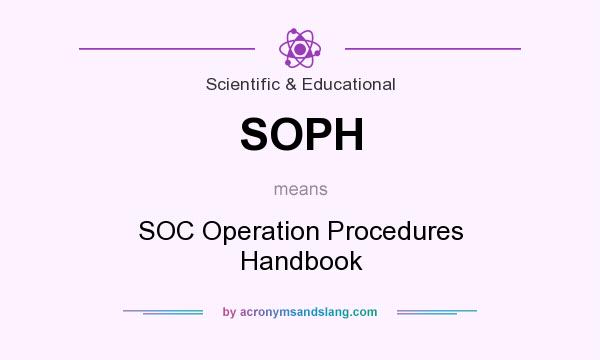 What does SOPH mean? It stands for SOC Operation Procedures Handbook