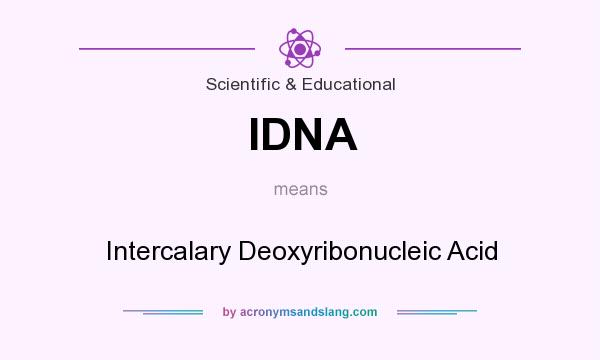 What does IDNA mean? It stands for Intercalary Deoxyribonucleic Acid