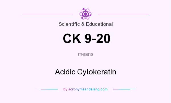 What does CK 9-20 mean? It stands for Acidic Cytokeratin