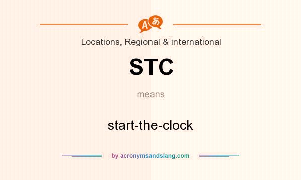 What does STC mean? It stands for start-the-clock