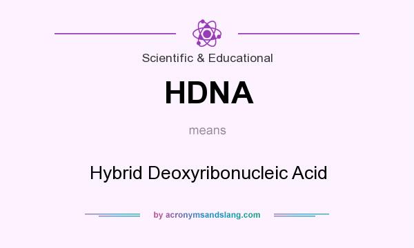What does HDNA mean? It stands for Hybrid Deoxyribonucleic Acid