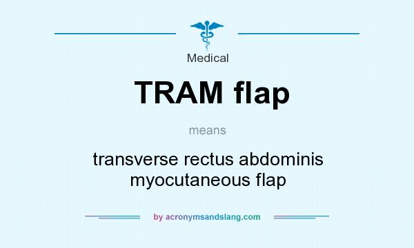 What does TRAM flap mean? It stands for transverse rectus abdominis myocutaneous flap