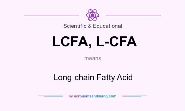 What does LCFA, L-CFA mean? It stands for Long-chain Fatty Acid