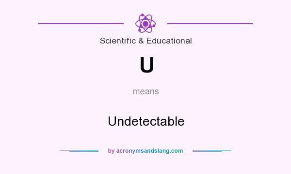 What does U mean? It stands for Undetectable