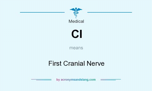 What does CI mean? It stands for First Cranial Nerve