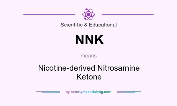 What does NNK mean? It stands for Nicotine-derived Nitrosamine Ketone