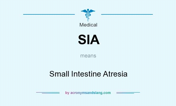 What does SIA mean? It stands for Small Intestine Atresia