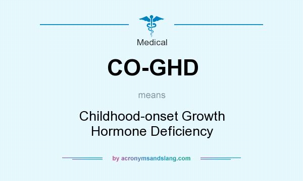 What does CO-GHD mean? It stands for Childhood-onset Growth Hormone Deficiency