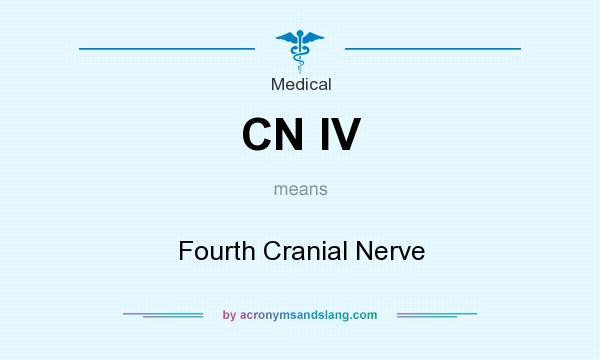 What does CN IV mean? It stands for Fourth Cranial Nerve