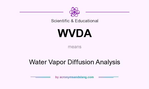 What does WVDA mean? It stands for Water Vapor Diffusion Analysis