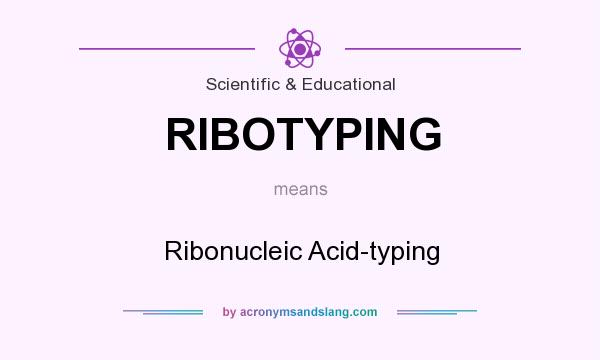 What does RIBOTYPING mean? It stands for Ribonucleic Acid-typing