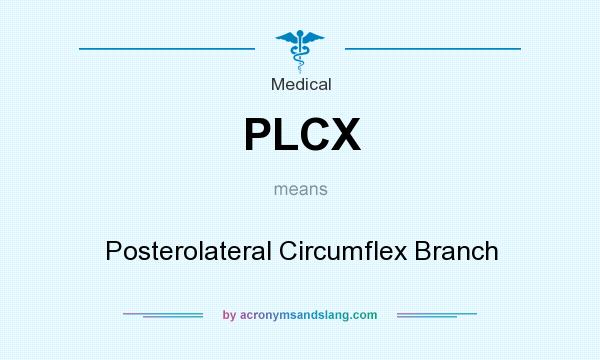 What does PLCX mean? It stands for Posterolateral Circumflex Branch