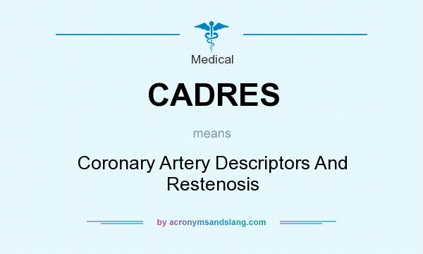 What does CADRES mean? It stands for Coronary Artery Descriptors And Restenosis