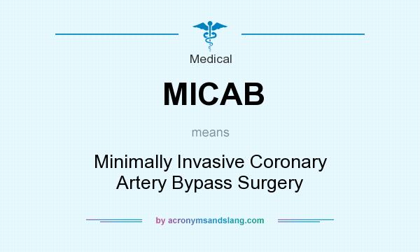 What does MICAB mean? It stands for Minimally Invasive Coronary Artery Bypass Surgery