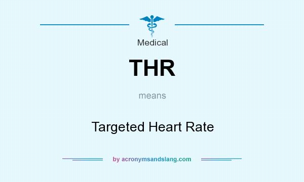 What does THR mean? It stands for Targeted Heart Rate