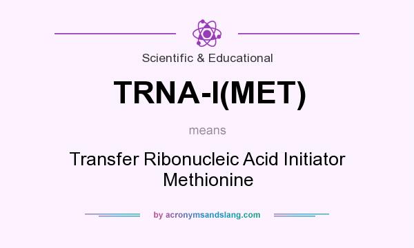 What does TRNA-I(MET) mean? It stands for Transfer Ribonucleic Acid Initiator Methionine