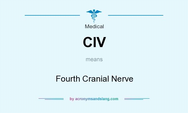 What does CIV mean? It stands for Fourth Cranial Nerve